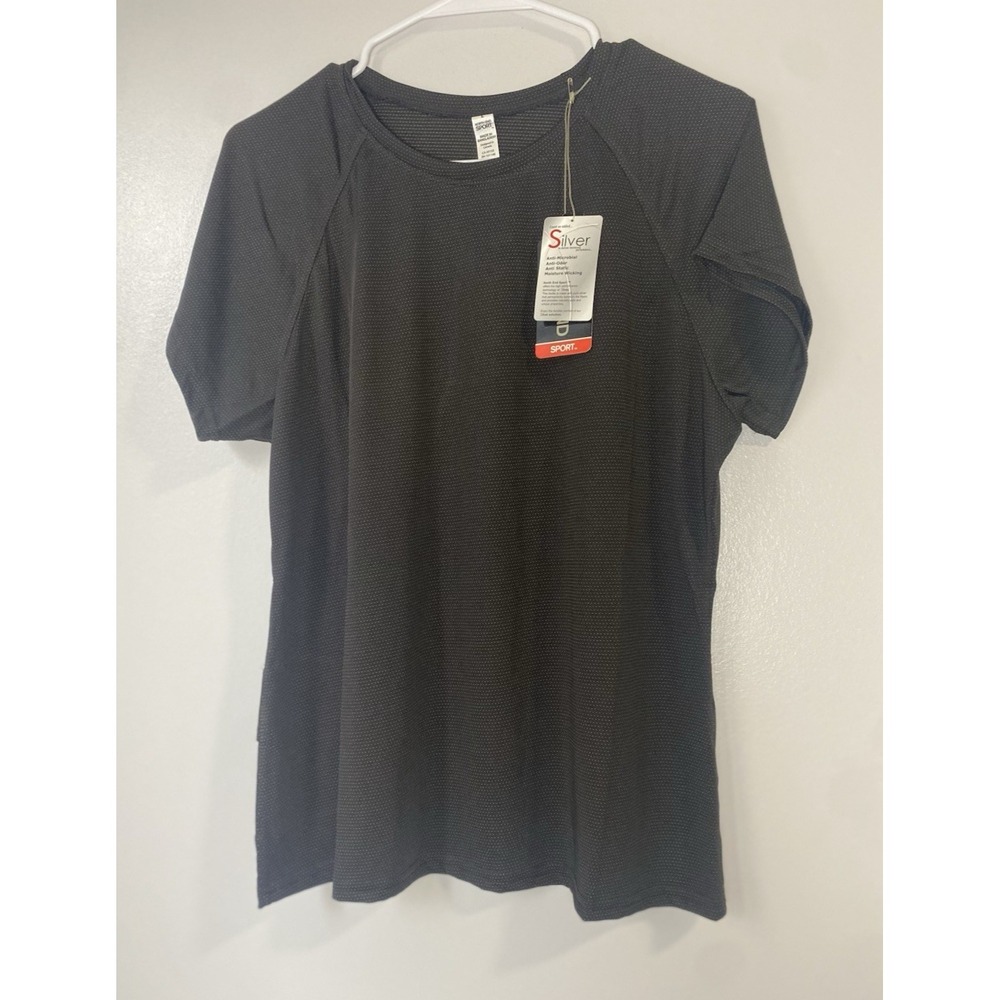 North End Sport Women's Performance Athletic Side Pocket Short Sleeve Top L NWT